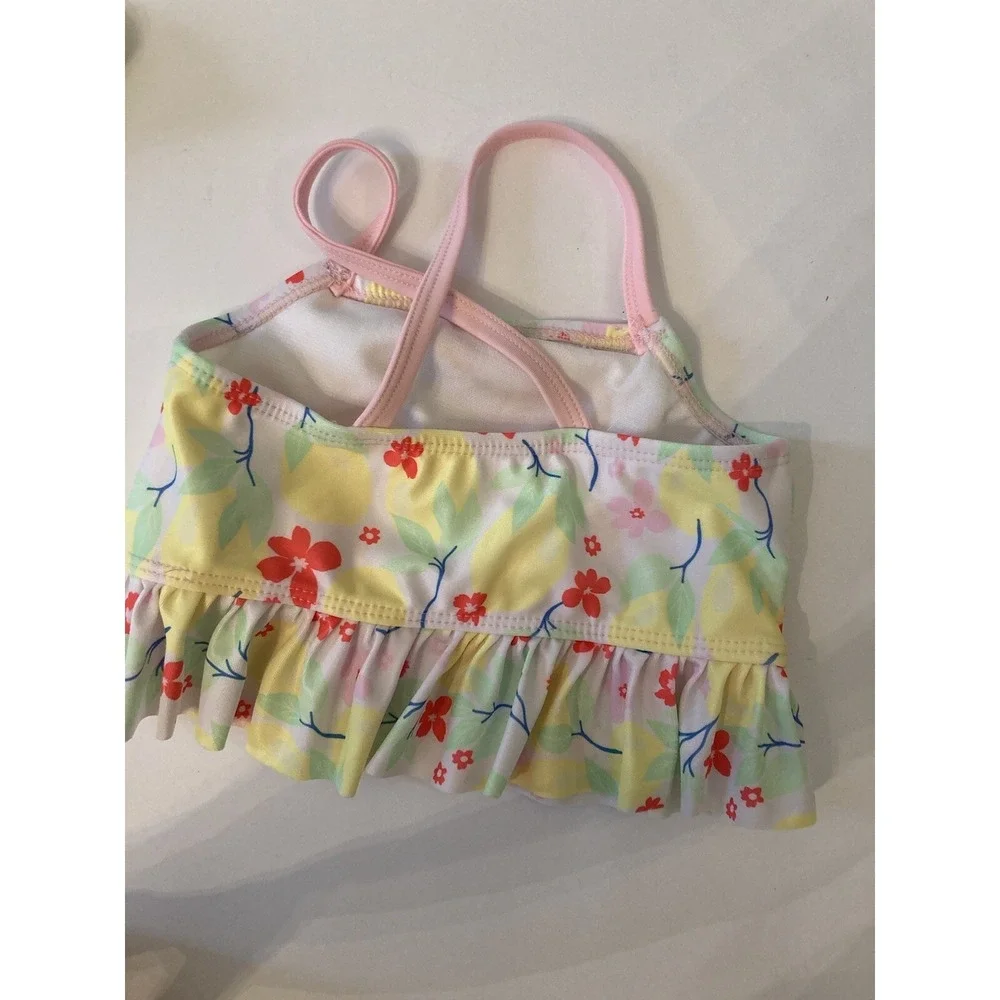 Wonder nation infant girls swimwear‎ 3 Piece  Yellow Floral Sz 12m beach coastal